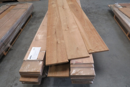 19m² Eikenhouten duo vloer Camelot Cognac verouderd 20/6x210 tot 260mm