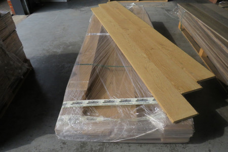 19m² Eikenhouten duo vloer Cognac Camelot verouderd 20/6x160/180mm