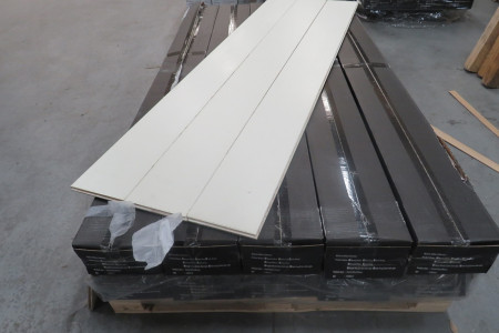 28m² Eikenhouten vloer Black to White Painted White 15/4x190mm