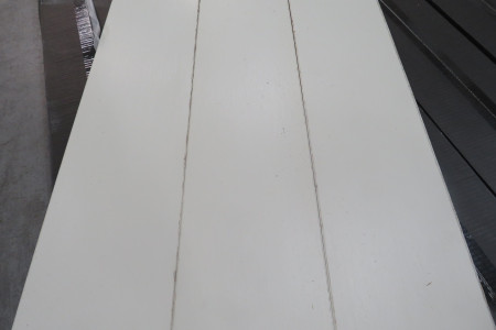 28m² Eikenhouten vloer Black to White Painted White 15/4x190mm