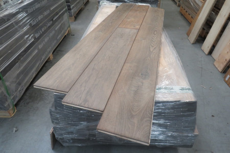 28m² Eikenhouten vloer Pale Grey 15/4x190mm