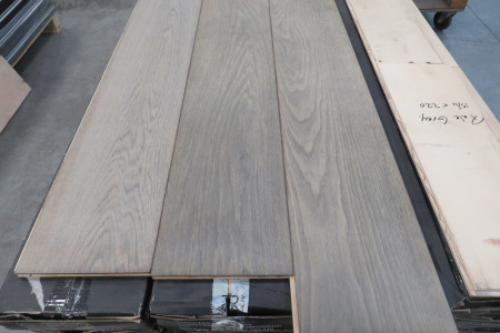 58m² Eikenhouten vloer Cotton Mill Pale Grey 15/4x220mm