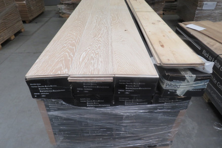 61m² Eikenhouten vloer Bleach White 15/4x190mm