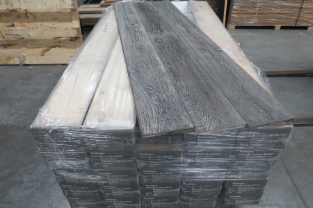 81m² Eikenhouten vloer Knight Black Cabin Oak Style 15/4x190mm