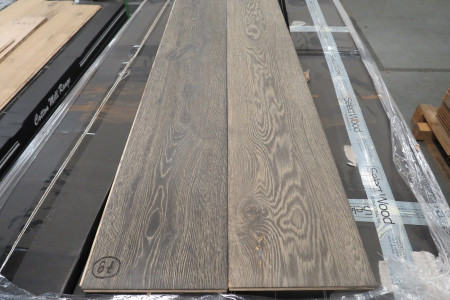 86m² Eikenhouten vloer Black to White Slate Grey 15/4x220mm